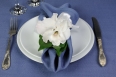 Napkin decorated with flower